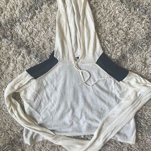Forever 21 Lightweight Crop Hoodie with Mesh Back